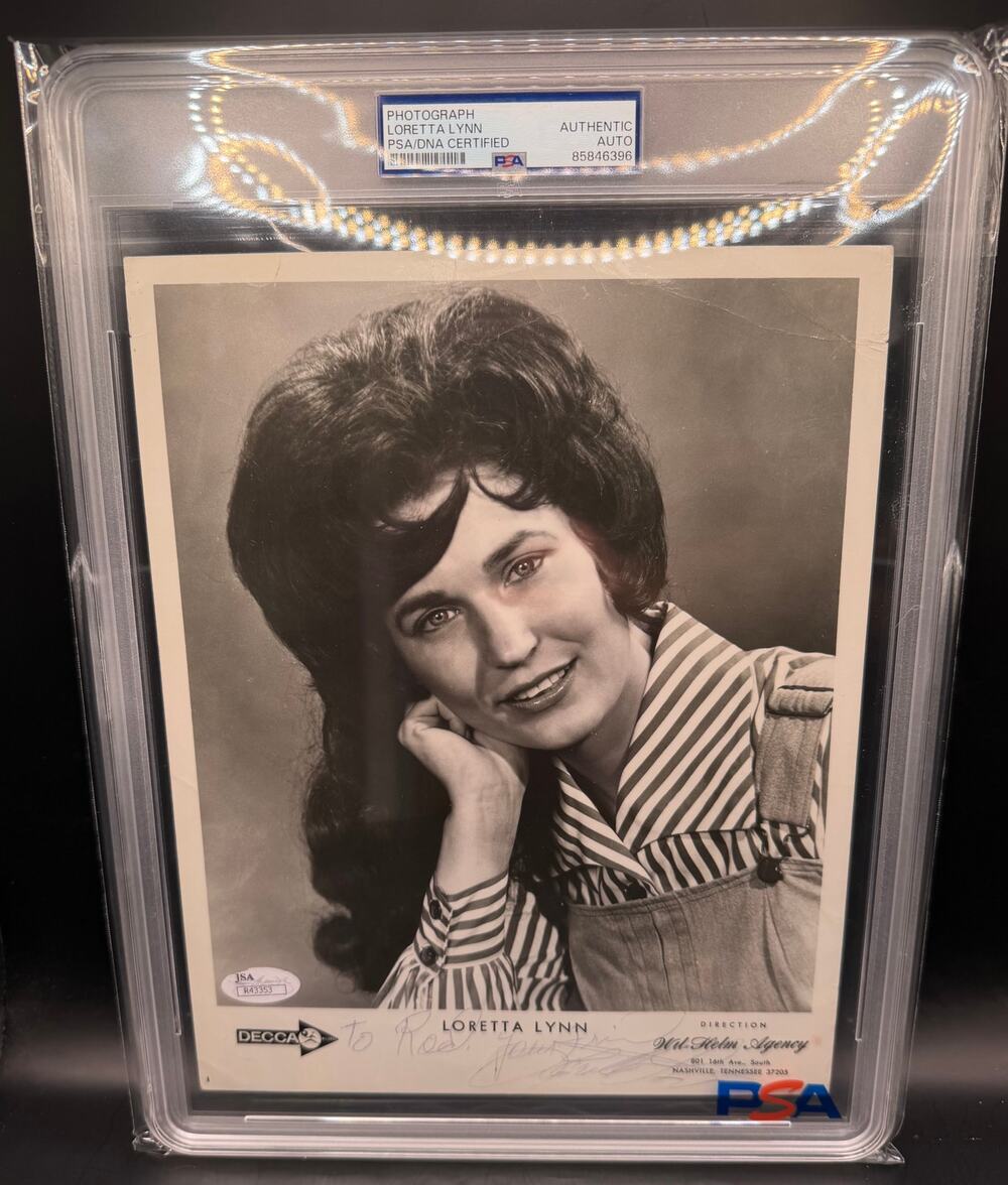Early RARE 1960s Loretta Lynn Autograph Signed PSA Country Music Conway Twitty